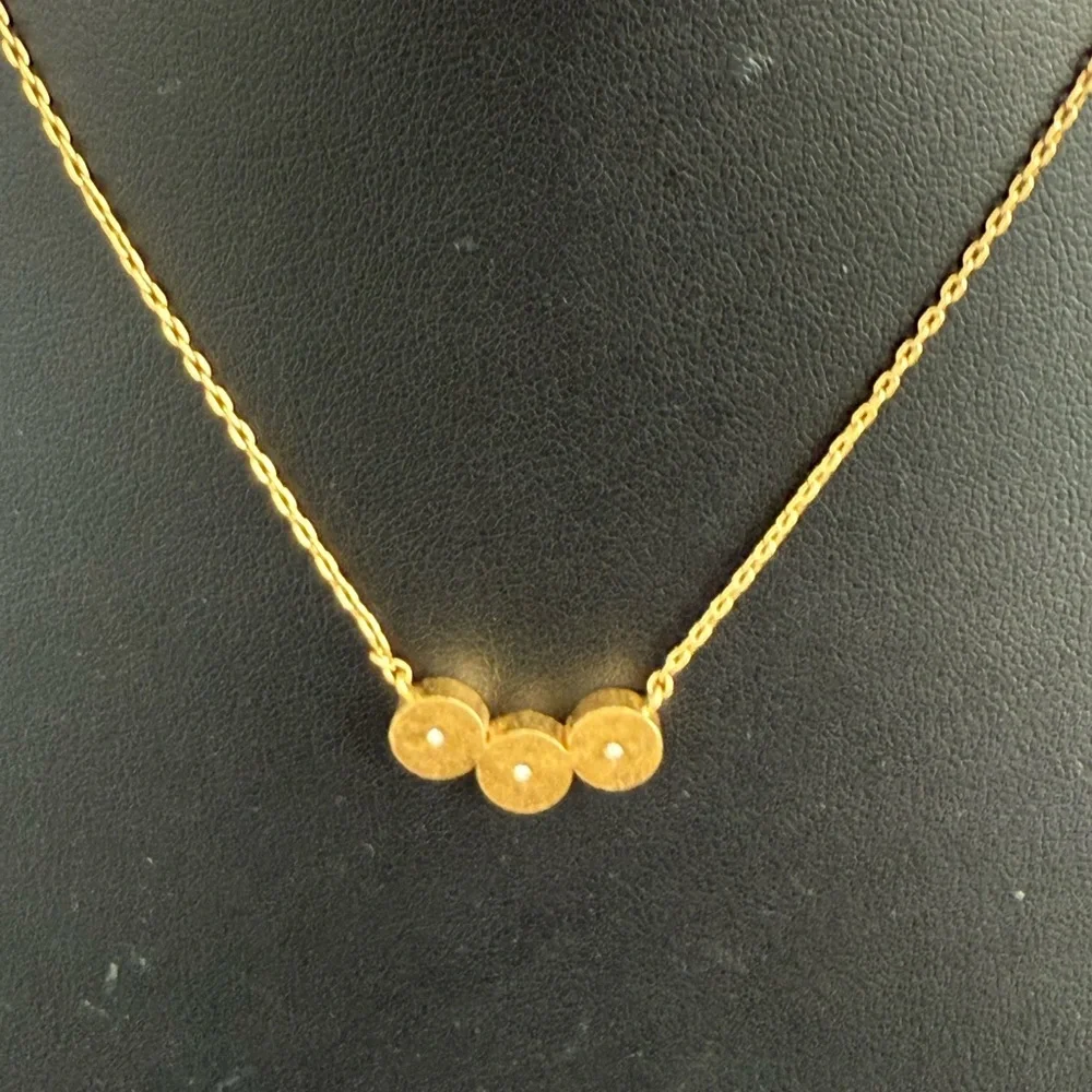 (19)Madewell NEW Tripe Demi-Fine Chain Necklace - Picture 3 of 3